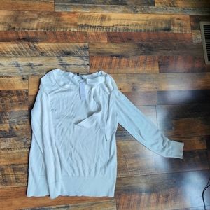 WHBM ecru sweater, sz L  NWT